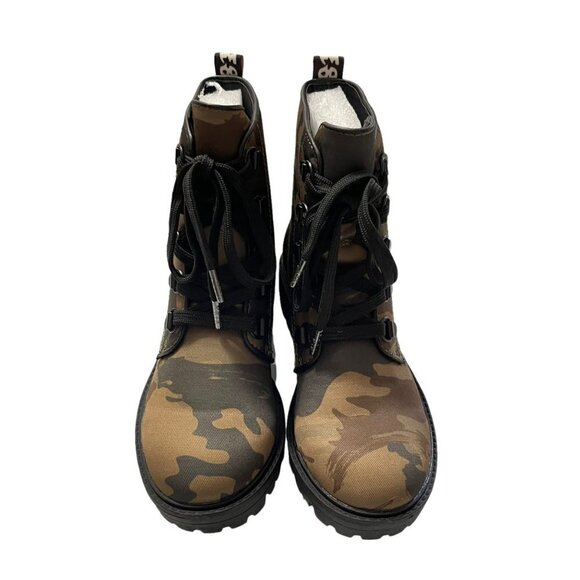 Kendall + Kylie Women's New Green Camo Print Chunky Combat Boots Size 6 - Picture 4 of 8